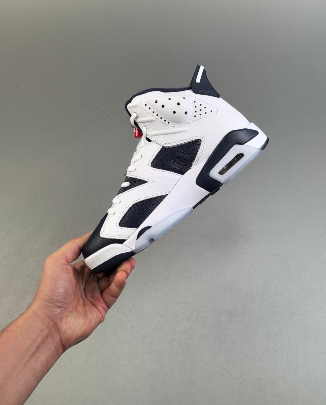 Real Leahter With Half Air Jordan 6 Retro Olympic 40-47