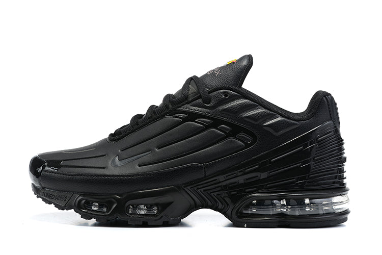160 Versão em Couro Air Max Plus III Preto Triplo 39-46