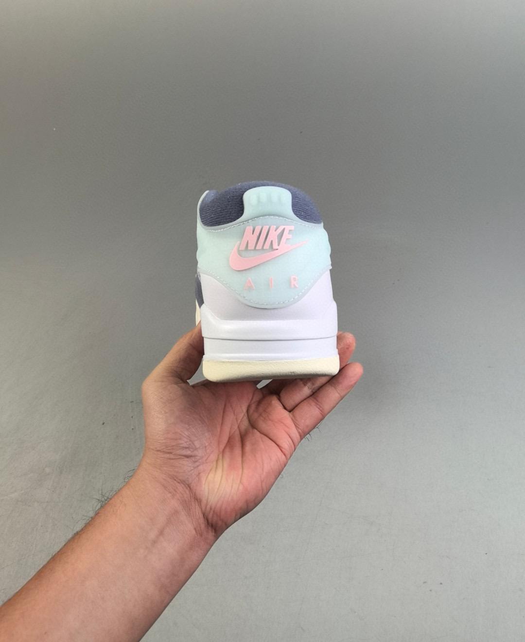 Real Leather  Air Jordan 4 Rm Diffused Blue Ashen Slate 36-47