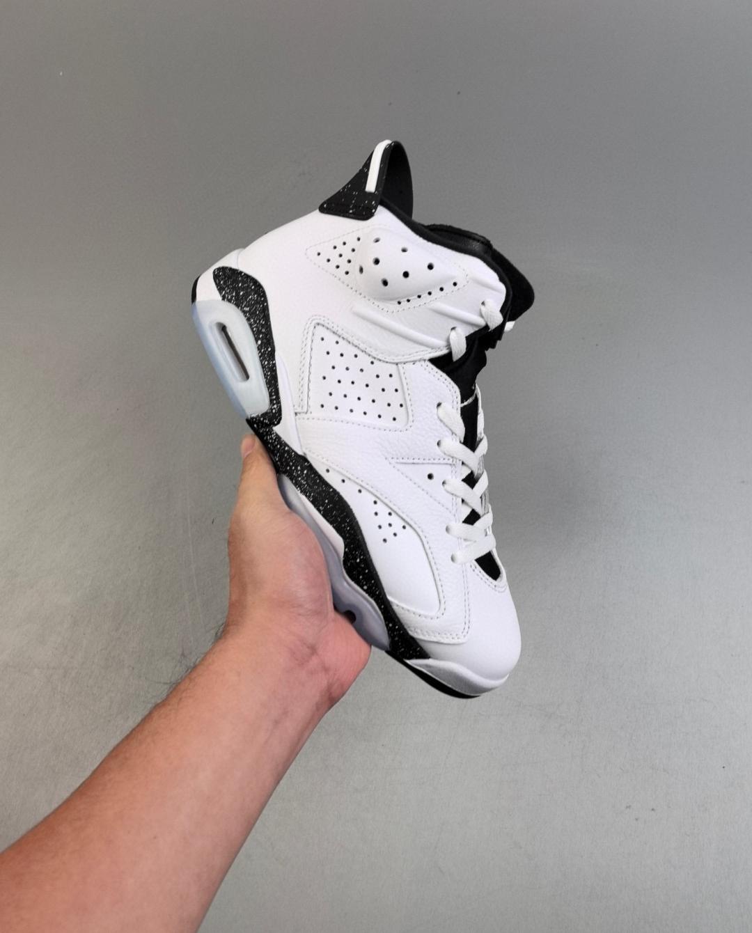 Real Leahter With Half Air Jordan 6 Retro Reverse Oreo 40-47