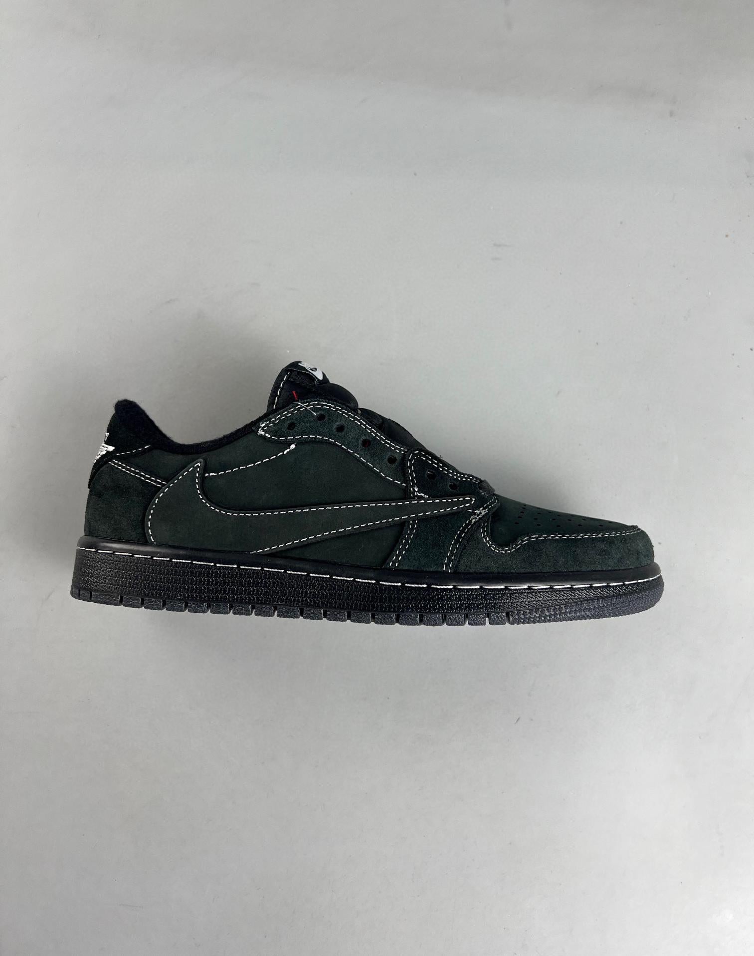 Real Leather Travis Scott X Air Jordan 1 Low Og Black Phantom 36-47