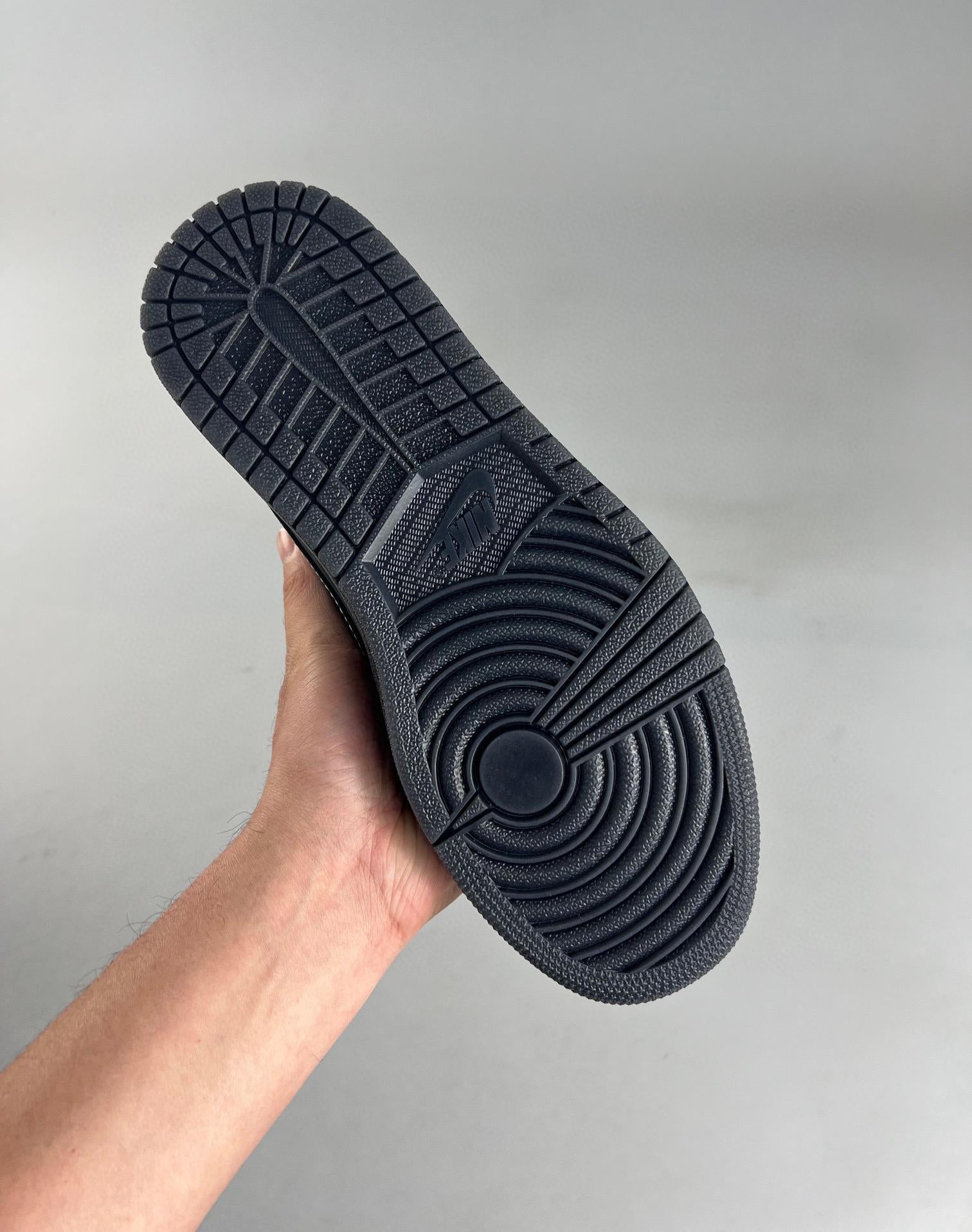 Real Leather Travis Scott X Air Jordan 1 Low Og Black Phantom 36-47