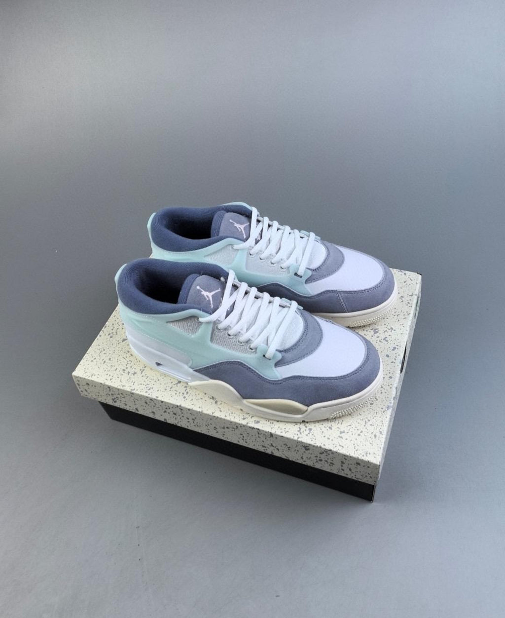 Real Leather  Air Jordan 4 Rm Diffused Blue Ashen Slate 36-47