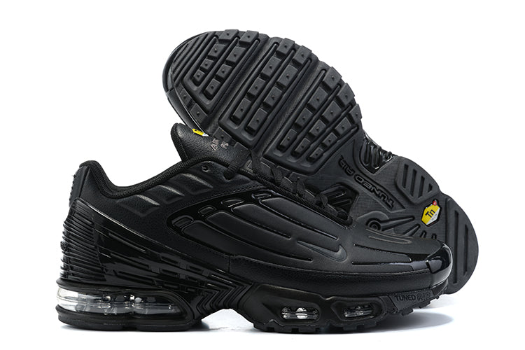 160 Versão em Couro Air Max Plus III Preto Triplo 39-46