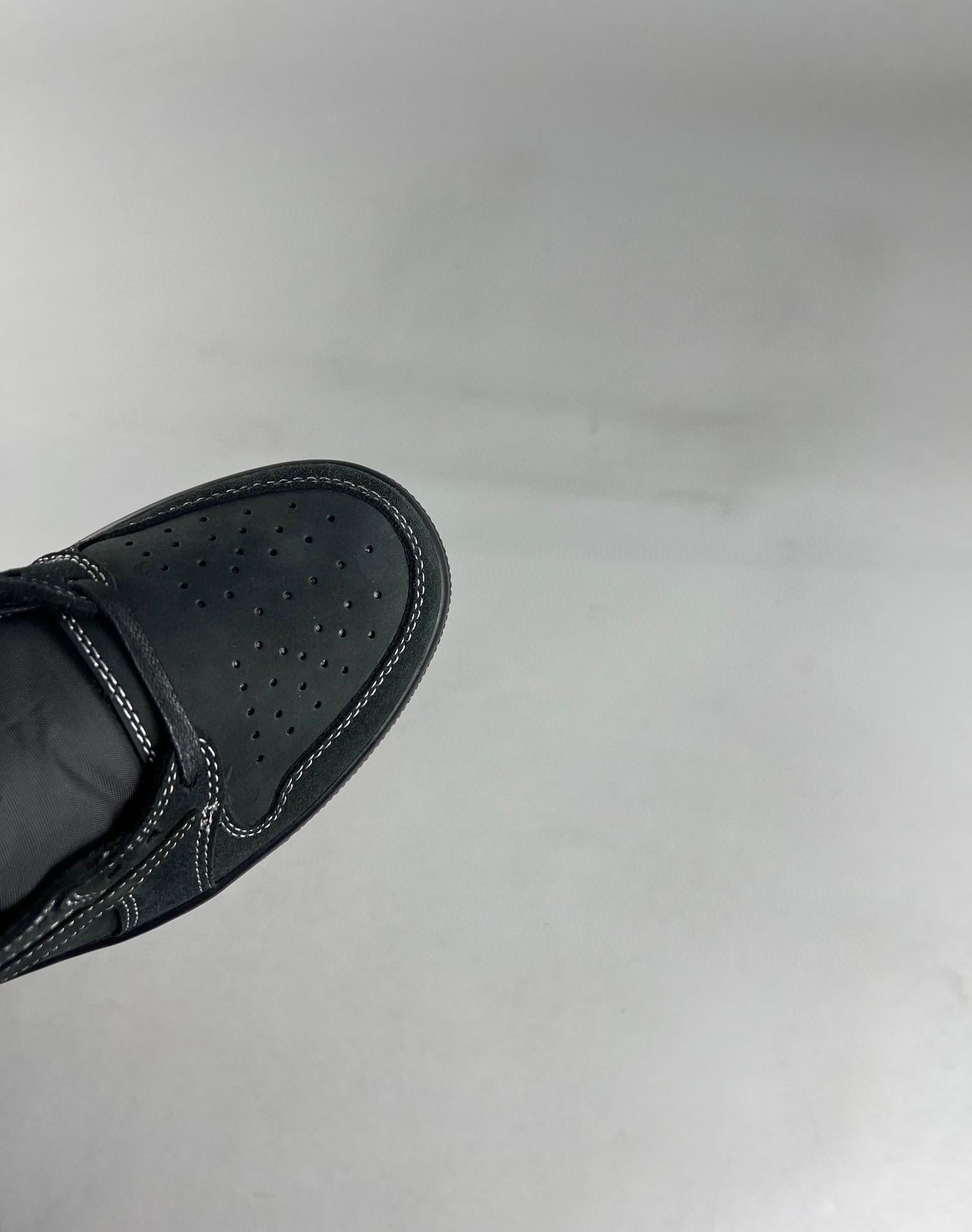 Real Leather Travis Scott X Air Jordan 1 Low Og Black Phantom 36-47