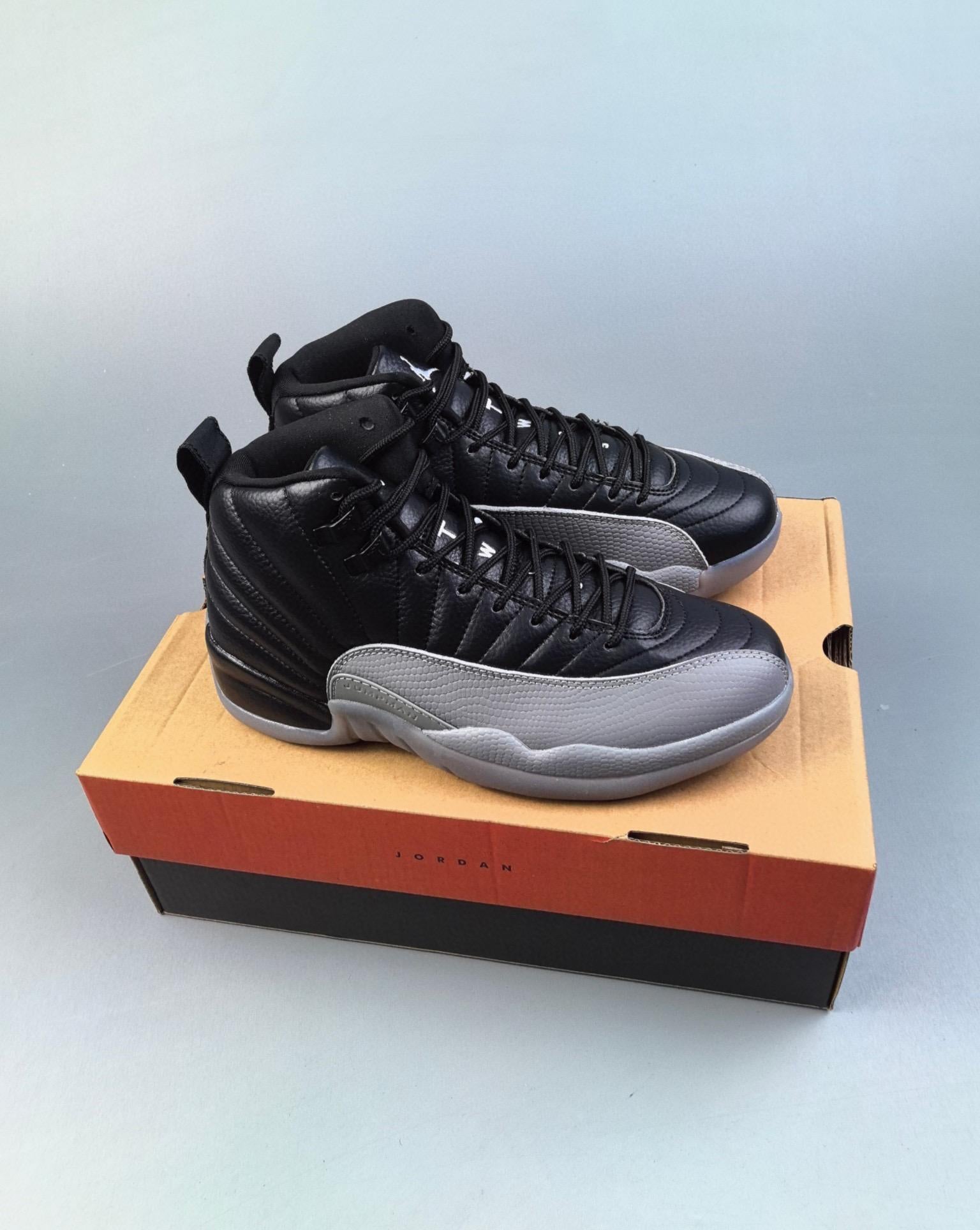 Air Jordan 12 Retro Black Wolf Grey 40-47