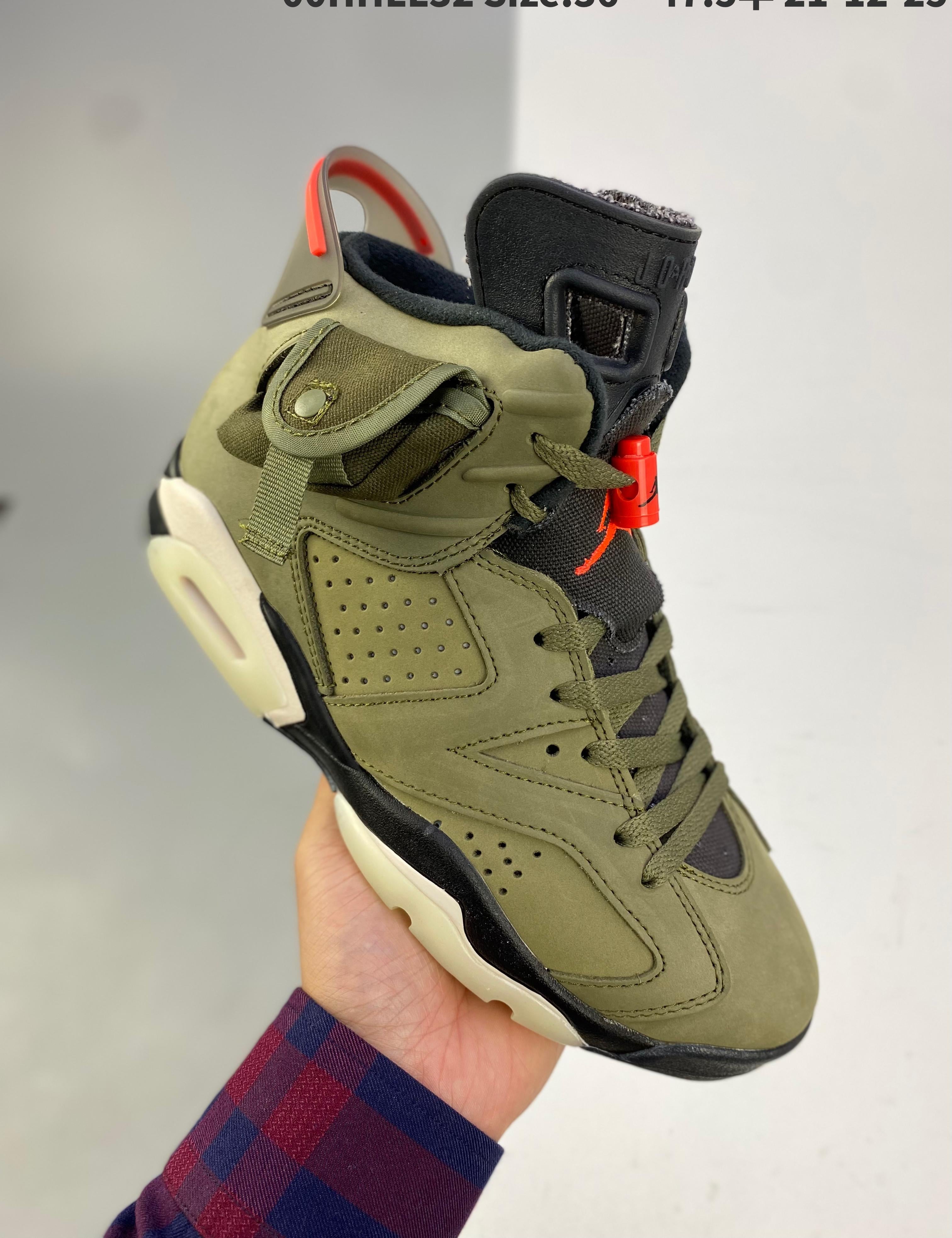 Travis Scott X Air Jordan 6 Medium Olive 36-47