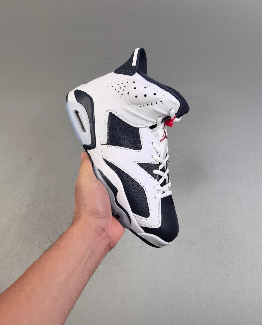 Real Leahter With Half Air Jordan 6 Retro Olympic 40-47