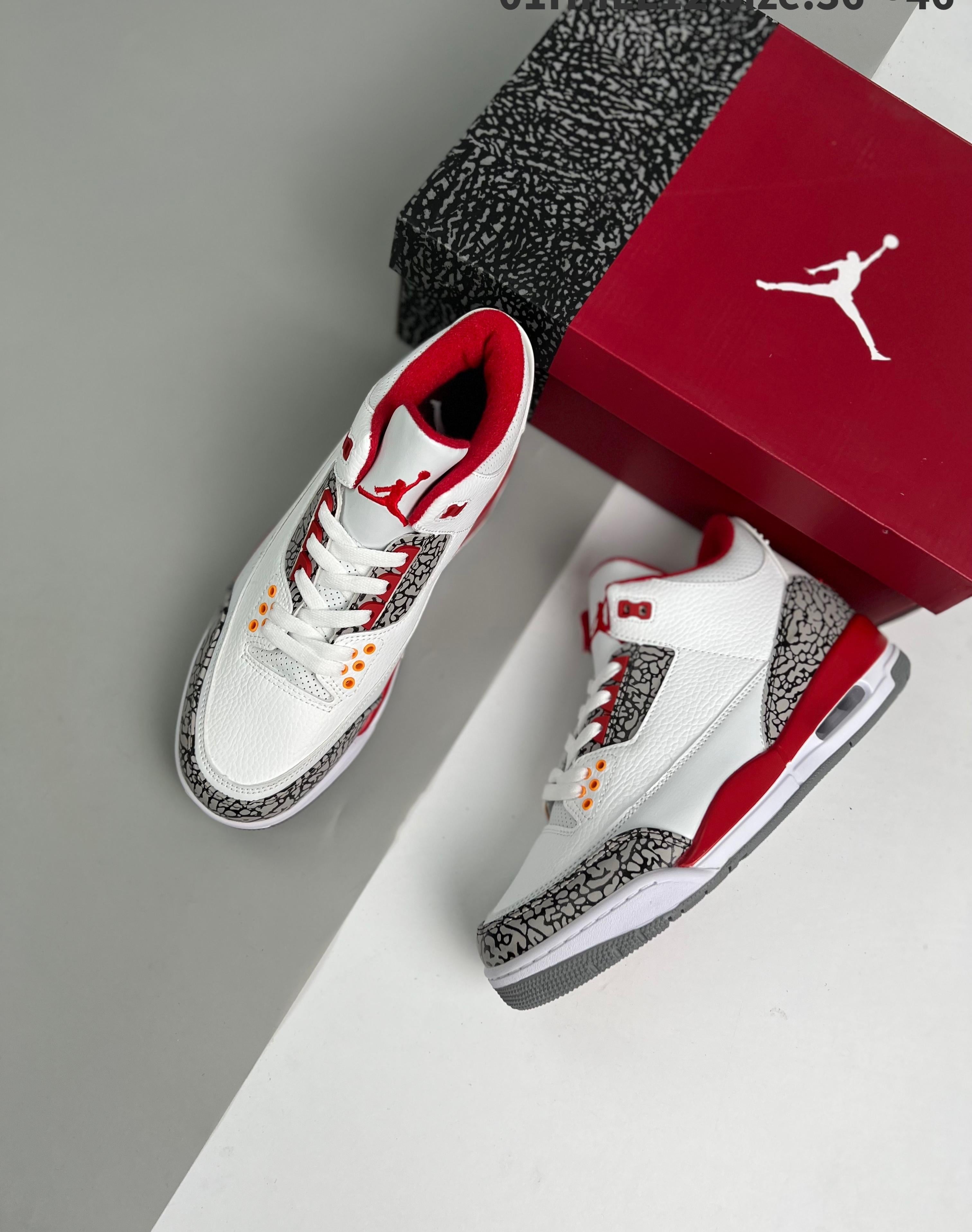 Air Jordan 3 Retro Cardinal 36-46