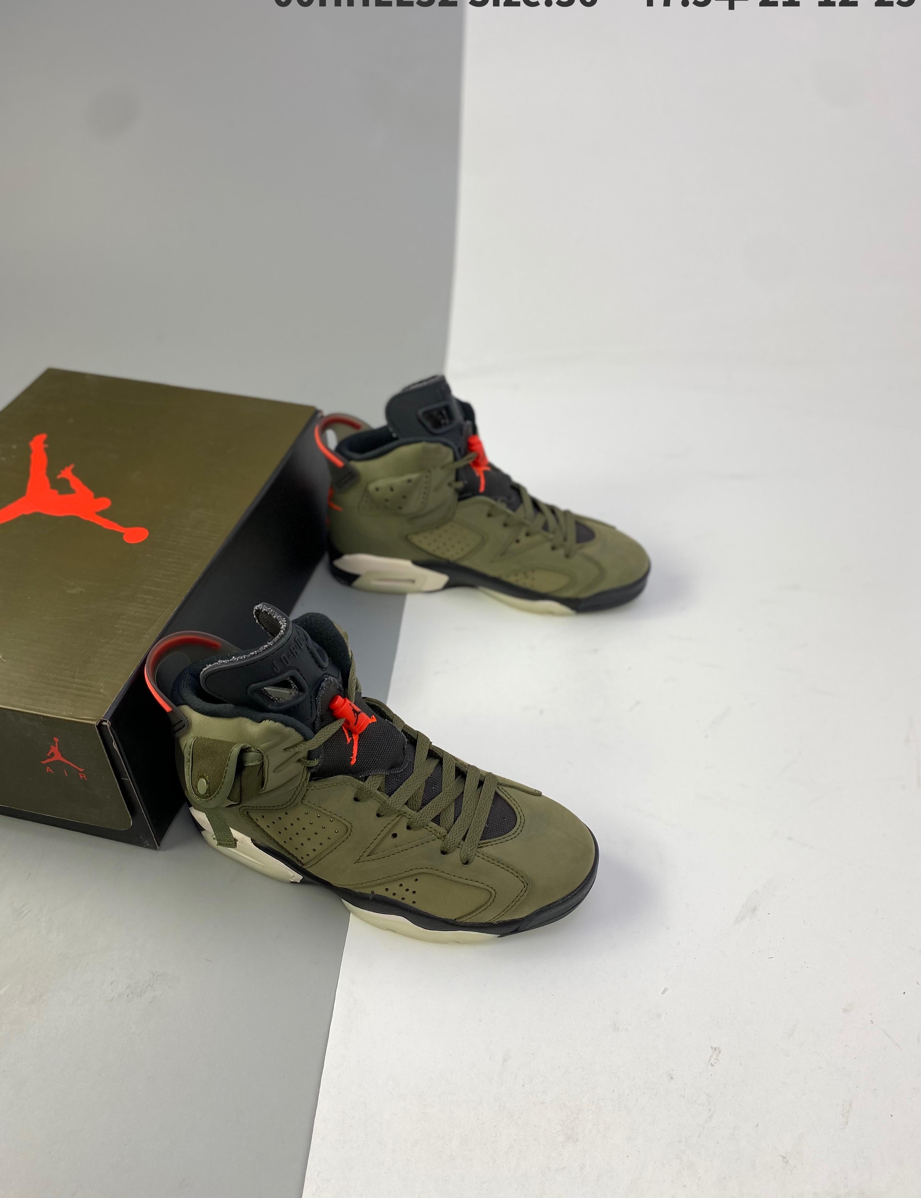 Travis Scott X Air Jordan 6 Medium Olive 36-47