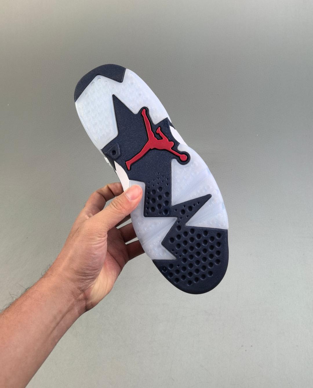 Real Leahter With Half Air Jordan 6 Retro Olympic 40-47