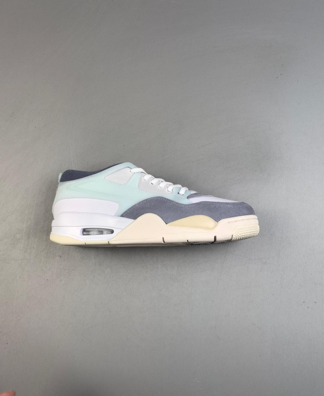 Real Leather  Air Jordan 4 Rm Diffused Blue Ashen Slate 36-47