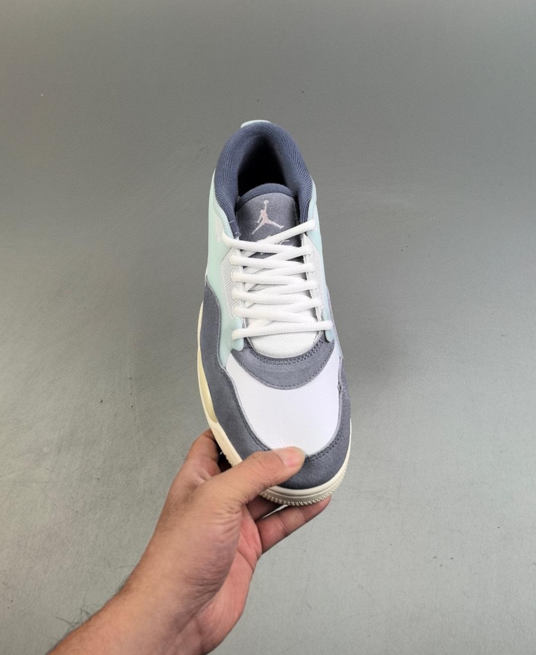 Real Leather  Air Jordan 4 Rm Diffused Blue Ashen Slate 36-47
